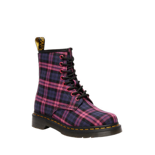1460 59 8 Eye Boot Pink Multi Tartan Woven