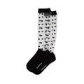 Short Heart Mesh Organic Cotton Blend Socks - Black