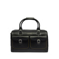 Kiev Leather Top Handle Bag - Black