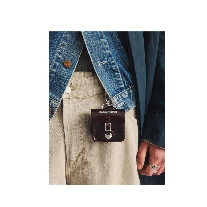 Pouch Key Ring Cherry Red Oxford Rub Off