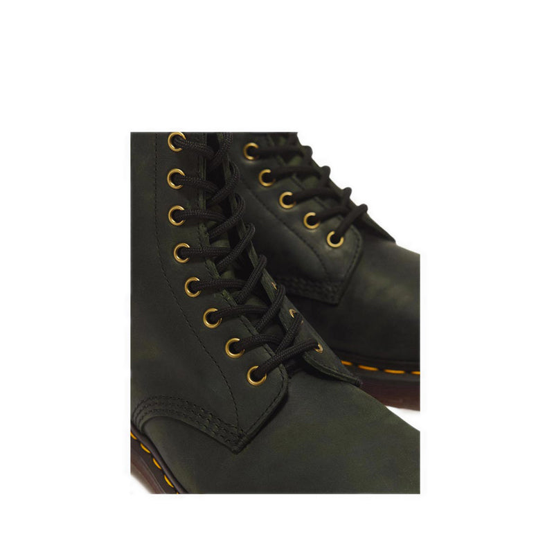 1460 8 Eye Boot DMs Green Crazy Horse