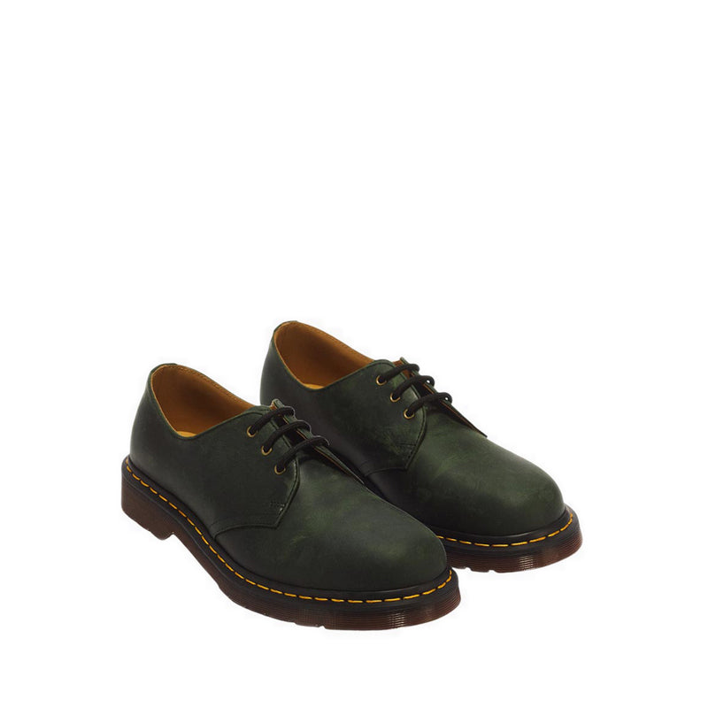1461 3 Eye Shoe DMs Green Crazy Horse
