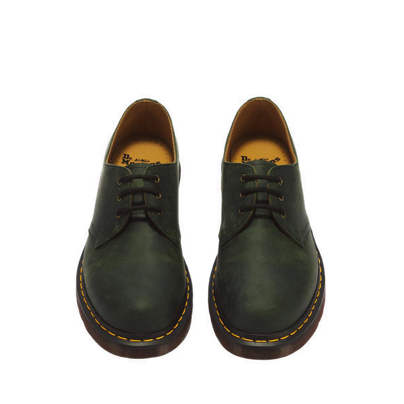 1461 3 Eye Shoe DMs Green Crazy Horse