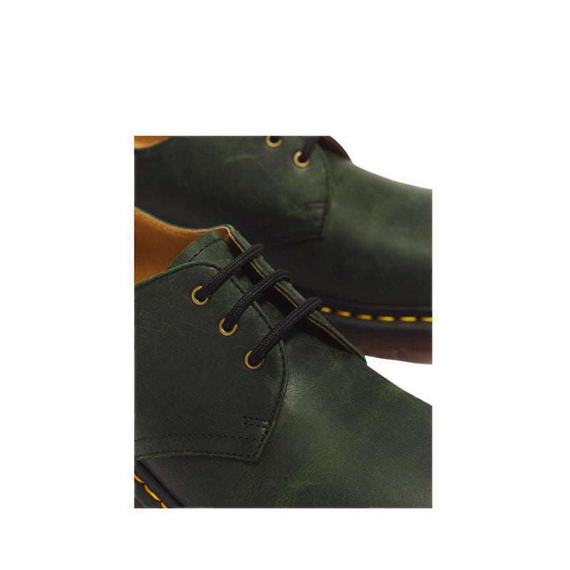 1461 3 Eye Shoe DMs Green Crazy Horse