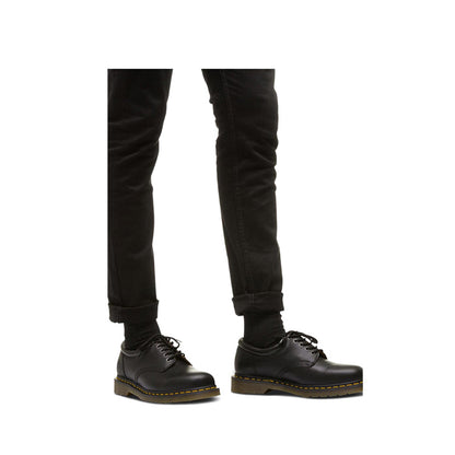8053 5 Eyelet Shoe Padded Collar Black Nappa