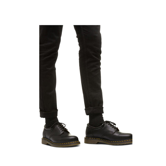 8053 5 Eyelet Shoe Padded Collar Black Nappa
