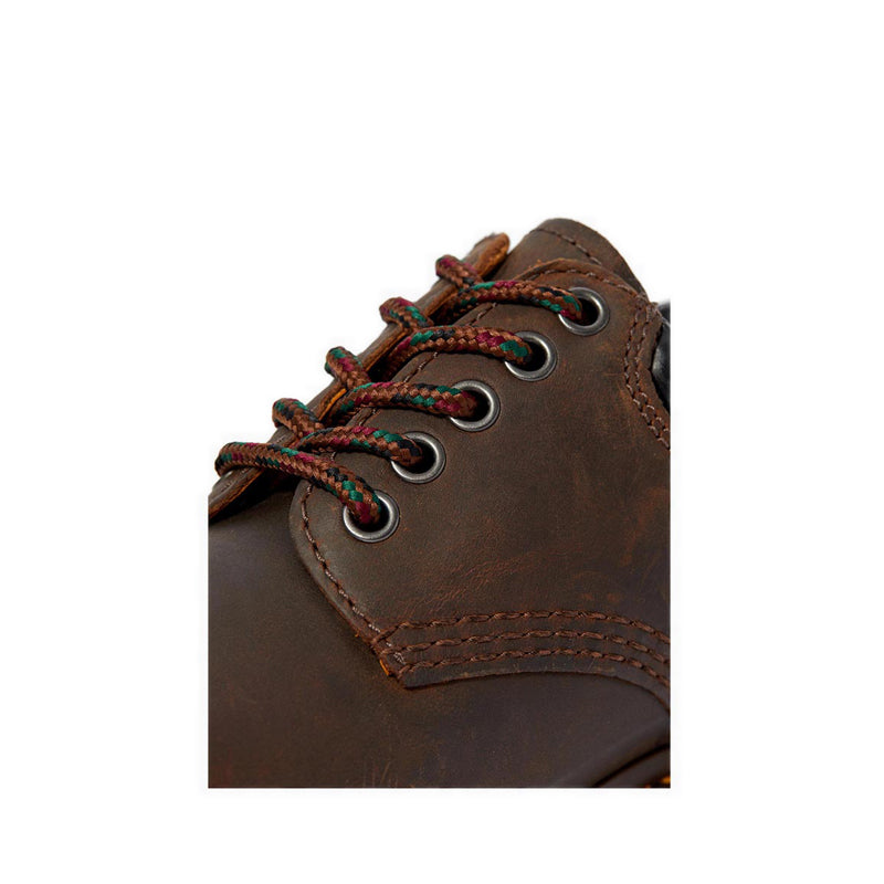 8053 5 Eyelet Shoe Padded Collar Dark Brown Crazy Horse