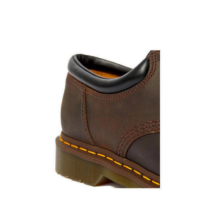 8053 5 Eyelet Shoe Padded Collar Dark Brown Crazy Horse