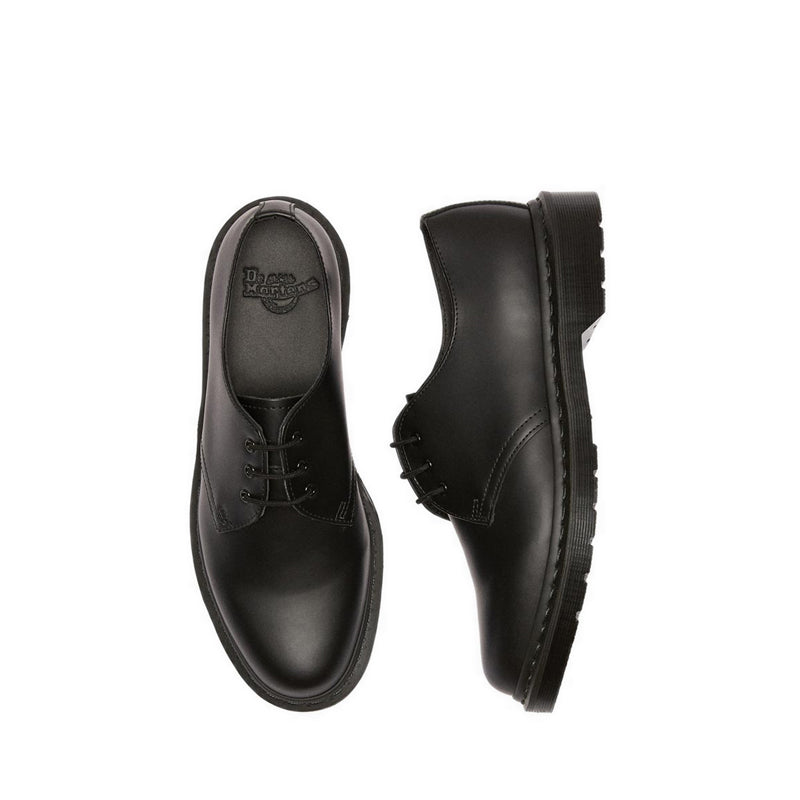 1461 Mono 3 Eyelet Shoe Black Smooth