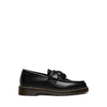 Adrian Yellow Stitch Smooth Leather Tassel Loafers - Black