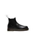 2976 Yellow Stitch Smooth Leather Boots - Black