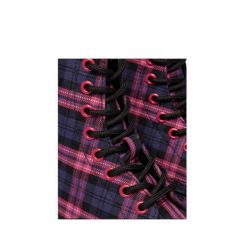 1460 59 8 Eye Boot Pink Multi Tartan Woven