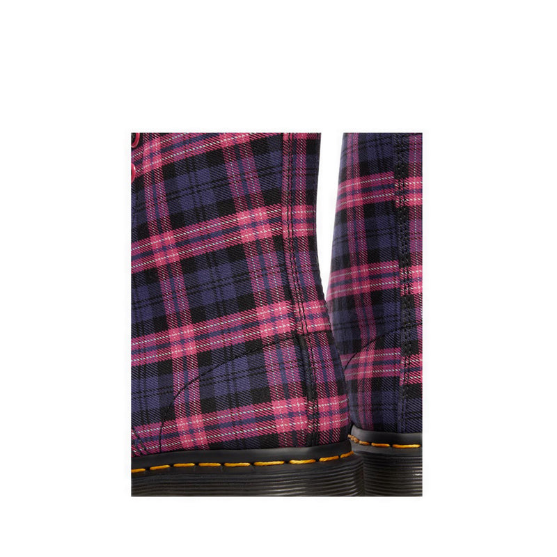 1460 59 8 Eye Boot Pink Multi Tartan Woven