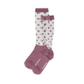 Short Heart Mesh Organic Cotton Blend Socks - Dusty Rose
