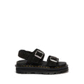 Zebzag Suede Sandals - Black