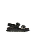 San Two Strap Orleans Leather Sandals - Black
