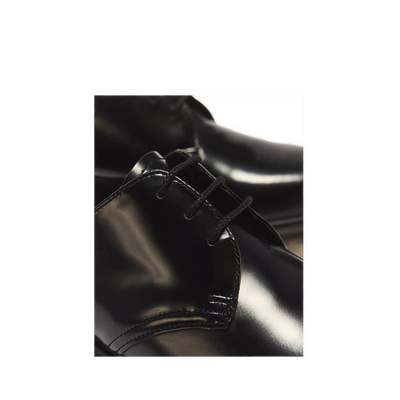 Mayfare Shoe 3 Eyelet Shoe Black Polished Smooth