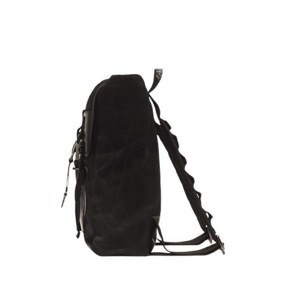 Utility Backpack Black Waxed Canvas