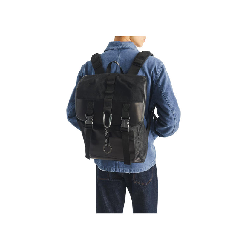 Utility Backpack Black Waxed Canvas