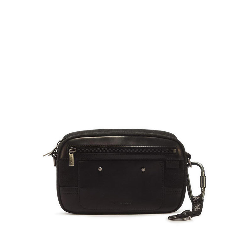 Utility Crossbody Black Waxed Canvas