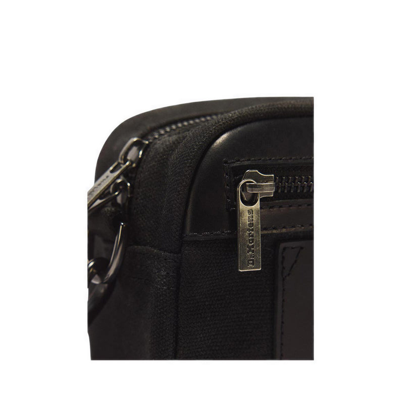 Utility Crossbody Black Waxed Canvas