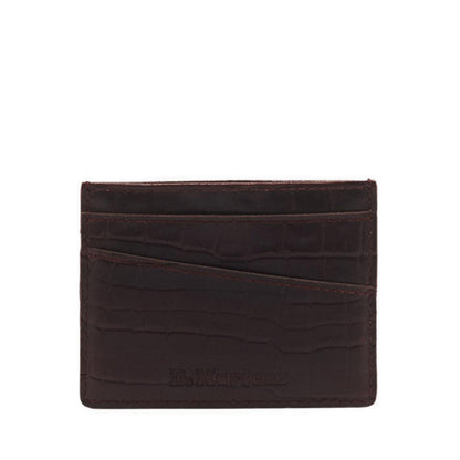 Card Holder II Spiced Brown Atlas Croc Emboss