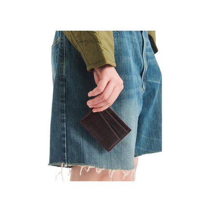 Card Holder II Spiced Brown Atlas Croc Emboss