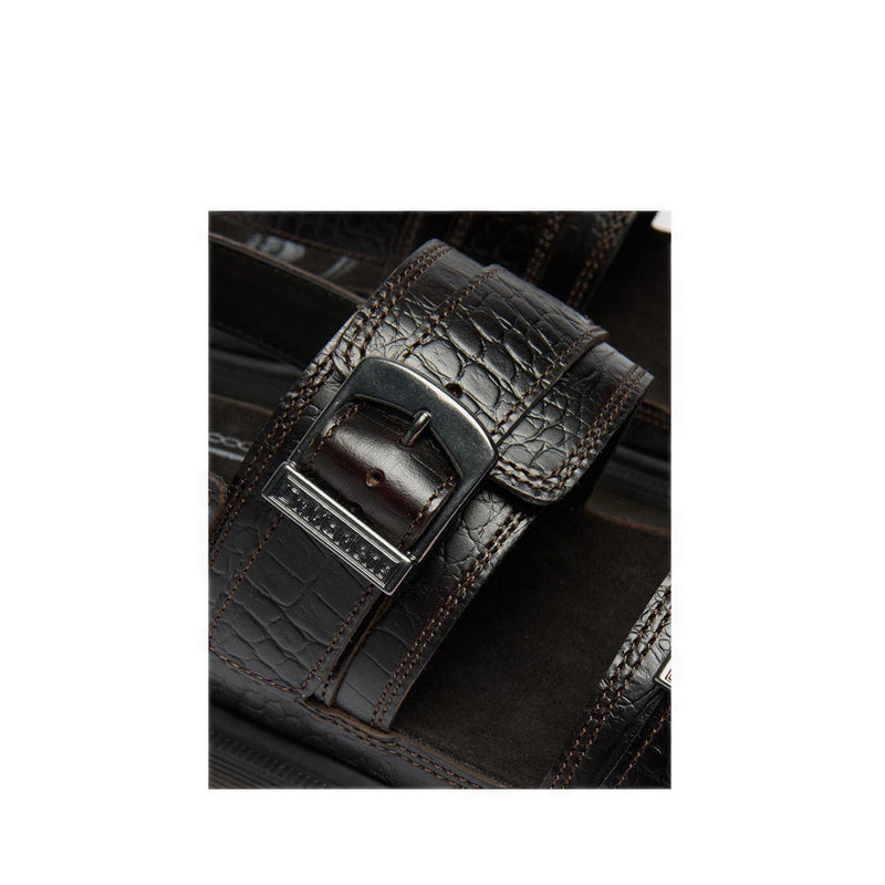 San Two Strap Sandal Dark Brown