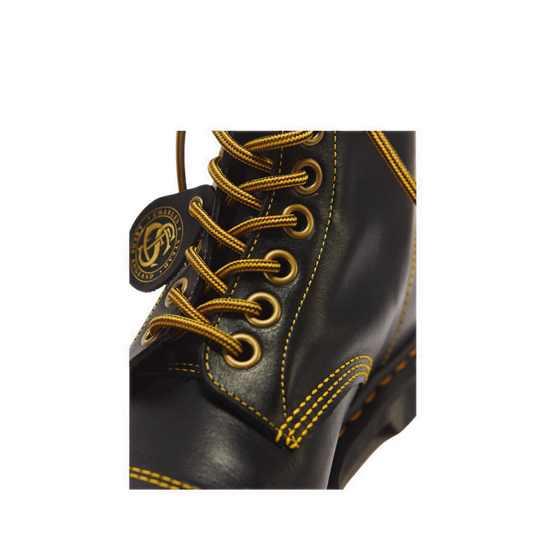 Cappers 8 Eye Boot Black Classic Calf