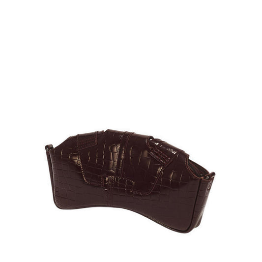 Baguette Bag Spiced Brown High Shine Croc Emboss