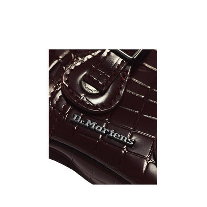 Baguette Bag Spiced Brown High Shine Croc Emboss