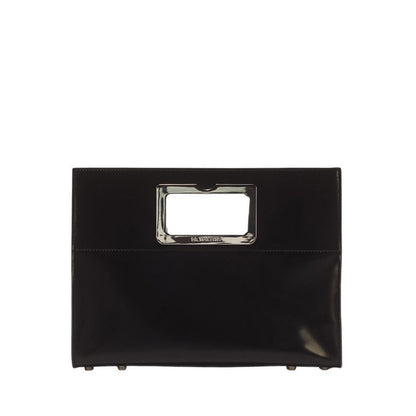 Clutch Bag Black Polished Smooth