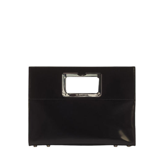Clutch Bag Black Polished Smooth
