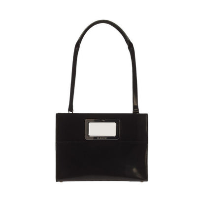 Clutch Bag Black Polished Smooth