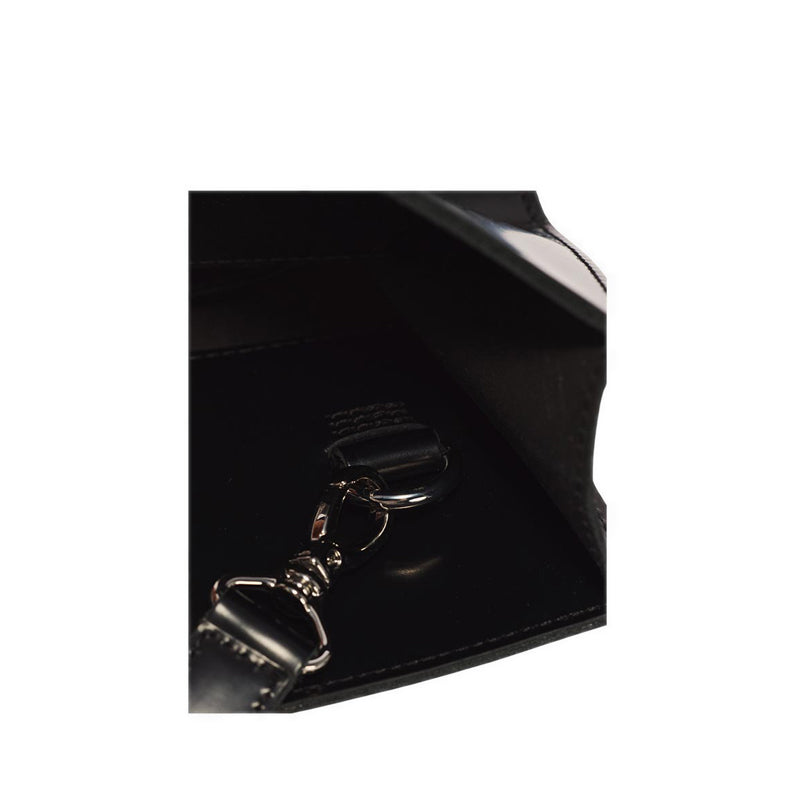 Clutch Bag Black Polished Smooth