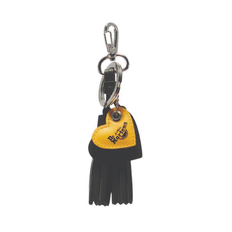 Heart+Tassel Keyring Black Smooth