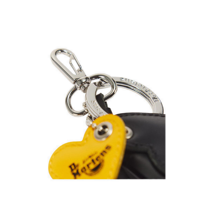 Heart+Tassel Keyring Black Smooth