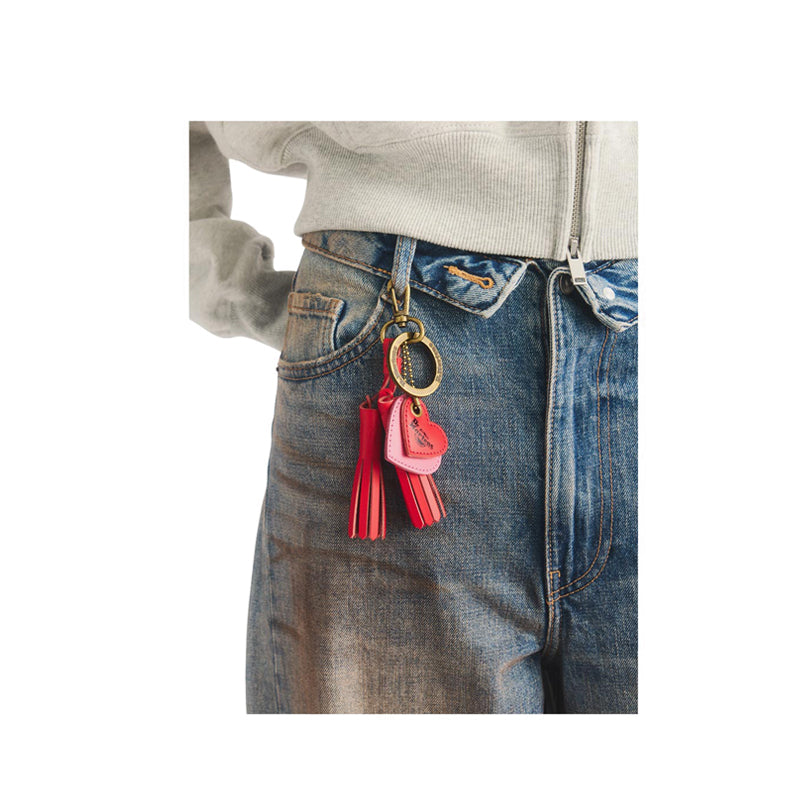 Heart+Tassel Keyring Keyring DMs Red Smooth