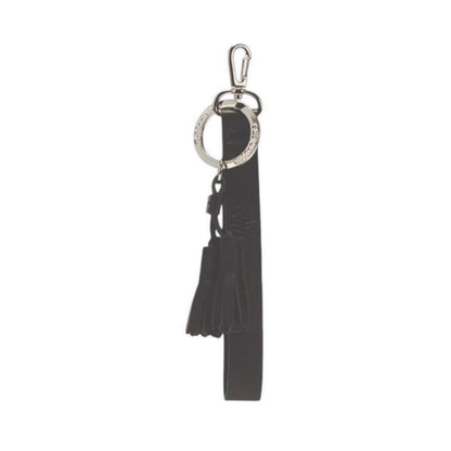 Logo+Tassel Keyring Black Smooth