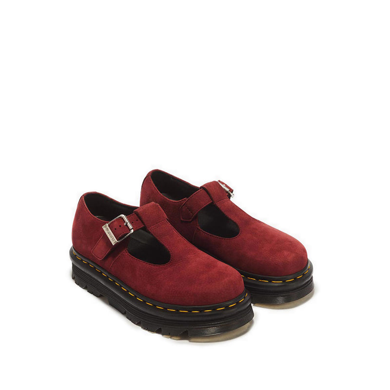 ZebZag Mary Jane Cherry Red Milled Nubuck WP
