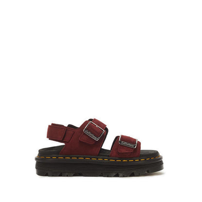 ZebZag Sandal Cherry Red Milled Nubuck WP