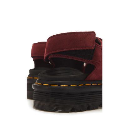 ZebZag Sandal Cherry Red Milled Nubuck WP