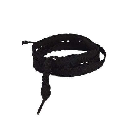 90cm Frill Ribbon Lace Black Recycled Polyester