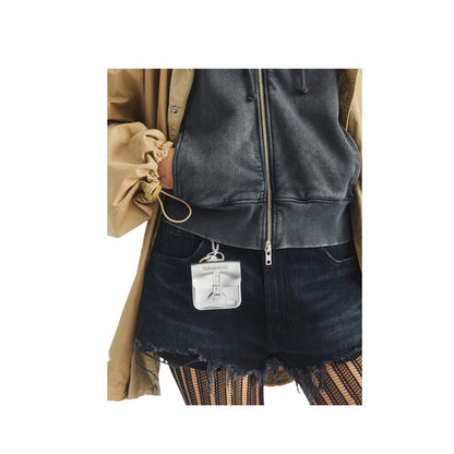 Pouch Keyring SLG Silver Patent Lamper