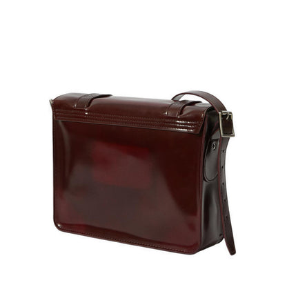 11" Satchel - Cherry Red Oxford Rub Off