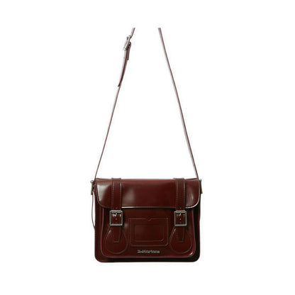 11" Satchel - Cherry Red Oxford Rub Off