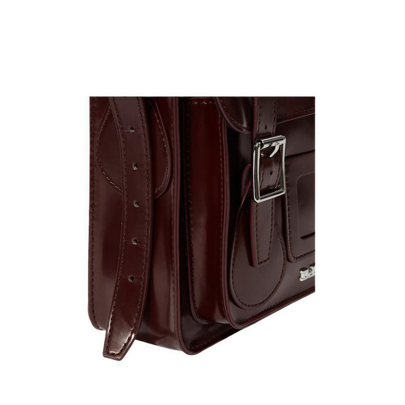 11" Satchel - Cherry Red Oxford Rub Off