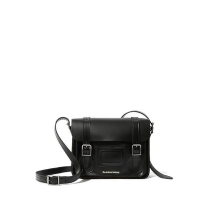 11" Leather Messenger Bag - Black