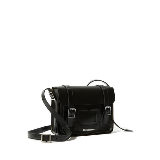 11" Leather Messenger Bag - Black