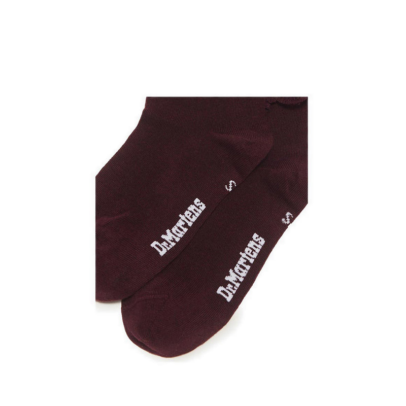Frill Sock Burgundy Organic Cotton Blend